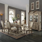 7-Piece Dining Set with Dining Extension Table, 4 Side Chairs and 2 Arm Chairs (C*)