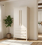 Christopher Knight Home Chenny 70''H Wooden Kitchen Pantry Cabinet, Storage Cabinet with Adjustable Shelves, 6 Door Internal Storage Compartments & 3 Drawers, Freestanding Cupboard Cabinet, White