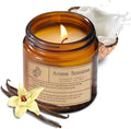 Organic Coconut Vanilla Candles - Non Toxic Soy Candles for Home, Stress Relief & Meditation (7oz)