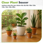 20 Packs 18" Extra-Large Clear Plant Saucers for Indoor Outdoor Use Heavy Duty Plastic Plant Trays for Planter Bulk Flower Pot Drip Trays to Catch Water, 4 to 20 Inch