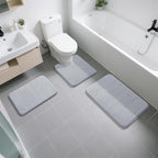 Yimobra Memory Foam Bath Mat, Super Soft Absorbent Bathroom Rug Non Slip 24x17 Inch, Quick Dry, Machine Washable Floor Carpet for Tub Shower, Home Decor Accessories, Silver