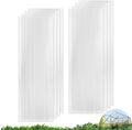 UMIG 8 PCS 6' x 2' x 0.32'' Polycarbonate Greenhouse Panels, Twin-Wall Waterproof UV Protected Corrugated Plastic Roof Panels Sheets, Clear Replacement Panels for Greenhouse, Outdoor, Plant