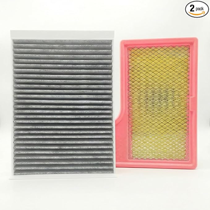 JTBU152-11958 Engine & Cabin Air Filter for Ford Mustang 2015 2016 2017 2018 2019 2020 2021 2022 2023.Replacement for FR3Z-19N619-A,CF12152,FR3Z-9601-A,CA11958.