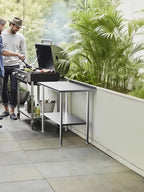 Atelicf NSF Stainless Steel Prep Table 24X48 inch with Backsplash | Commercial-grade table for restaurants, kitchens, food trucks, breweries, bars, garages, and outdoor BBQ