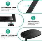 Kalrin Side Table, Small End Table with Metal Frame, 3-Tier Bedside Tables, Round Side Tables for Living Room Bedroom Couch Bathroom, Oval, Pure Black