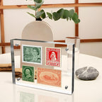 4x6 Inches Acrylic Picture Frames 1 Pack, Double Sided Magnetic Photo Frames,Free Standing on Desk or Table Clear Picture Frames