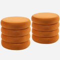 19.5 Inch Round Storage Ottoman, Modern Velvet Ottoman Coffee Table with Removable Top, Orange Vanity Stool with Storage for Bedroom, Living Room, Dorm, Set of 2