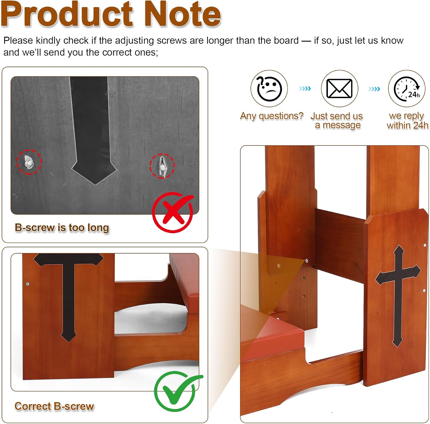 Prayer Kneeler Bench with Book Rest, Adjustable Height Foldable Kneeling Bench with Thick Padding, Portable Prayer Stool for Home, Church and Meditation