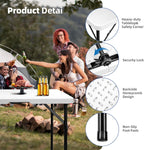 34" Foldable Square Table | Lightweight, Durable & Perfect for Indoor/Outdoor Events | White