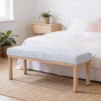 HomePop 47.5" Oslo Bench - Blue Pinstripe Fabric