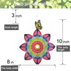 SPRING SONG Butterfly on Mandala Flower Wind Spinner for Yard and Garden Stainless Steel Spinner Indoor and Outdoor Hanging Decor Crafts Ornament Gifts Kinetic Art Yard Garden Hanging Wind Spinner