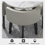 Office Reception Room Club Table and Chair Set, Home Living Room Kitchen Leisure Table, Tea Shop Coffee Shop Dessert Shop Negotiation Room Reception Room Restaurant Bar Terrace(Light Gray)
