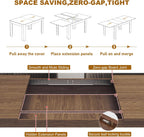 70.8"-110" Extendable Dining Table for 6-12 Person, Wooden Dining Room Table, Modern Extendable Table for Gatherings, Meeting for Small Kitchens, Dining Office Areas(Walnut)