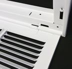 HVAC Premium 8 x 36 Duct Opening Steel Return Air Filter Grille, for 1-inch Filter, Removable Door, Flat Stamped HVAC Vent Cover Grille, Outer Dimensions 10.5 x 38.5