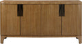 Eucalyptus Dining Server with Shelves, Tan | eucalyptus veneer server with modern design and flexible storage