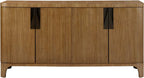 Eucalyptus Dining Server with Shelves, Tan | eucalyptus veneer server with modern design and flexible storage