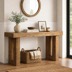 HOKYHOKY Reclaimed Solid Wood Console Table, 59" Long Entryway Table | Rectangular Couch Tables Behind Sofa, Farmhouse Accent Tables, Hallway, Entrance, Foyer, Living Room