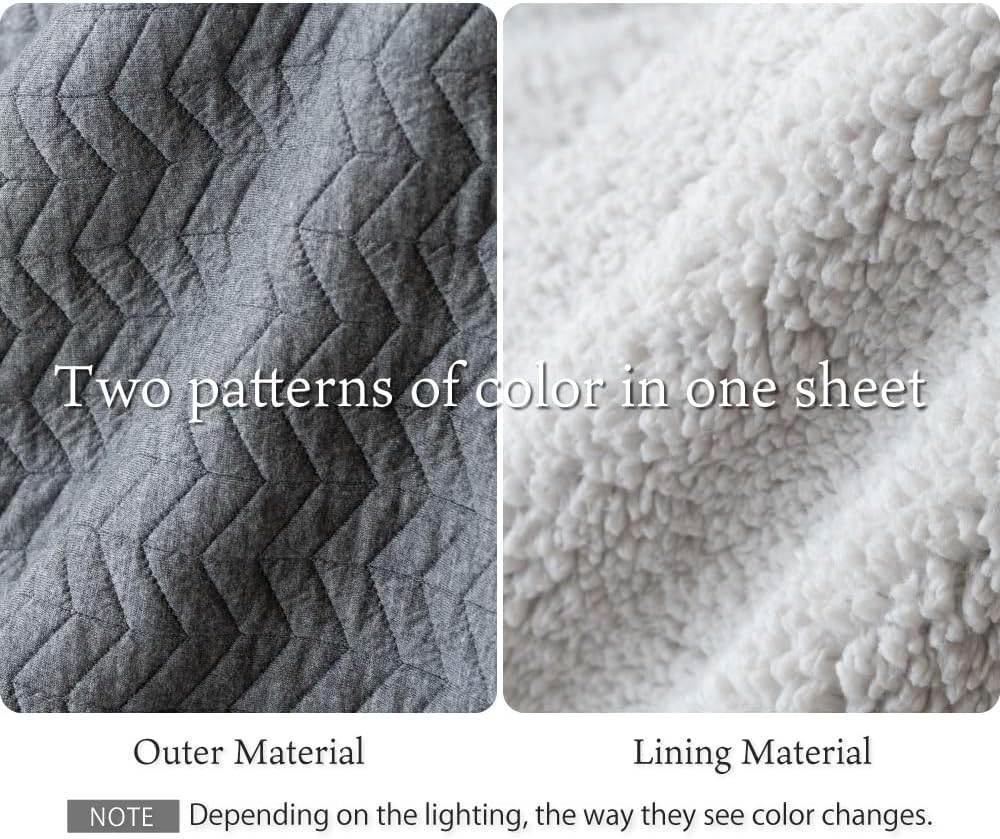 Kotatsu Blanket, Kotatsu Futon, Reversible 100% Polyester Fabric Material, Home and Living, Blanket for kotatsu Heater… (Dark Gray, Square)