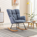 Light Blue Rocking Chair for Living Room Indoor