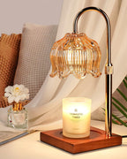 Funistree Flower Candle Warmer Lamp with Timer & Dimmer, Adjustable Height Candle Warmer, Christmas Birthday Gifts for Women Mom, House Warming New Home Decor, Wax Warmer with 2 Bulbs for Jar Candles