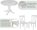 Harper & Bright Designs 5 Pieces Dining Table and Chairs Set for 4 Persons, Kitchen Room Solid Wood Table with 4 Chairs