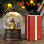 Snow Globe with Nutcrackers, Light Up Christmas Snow Globes with Music Timer - USB Plug or Battery Operated Glitter Globe Indoor Christmas Decorations