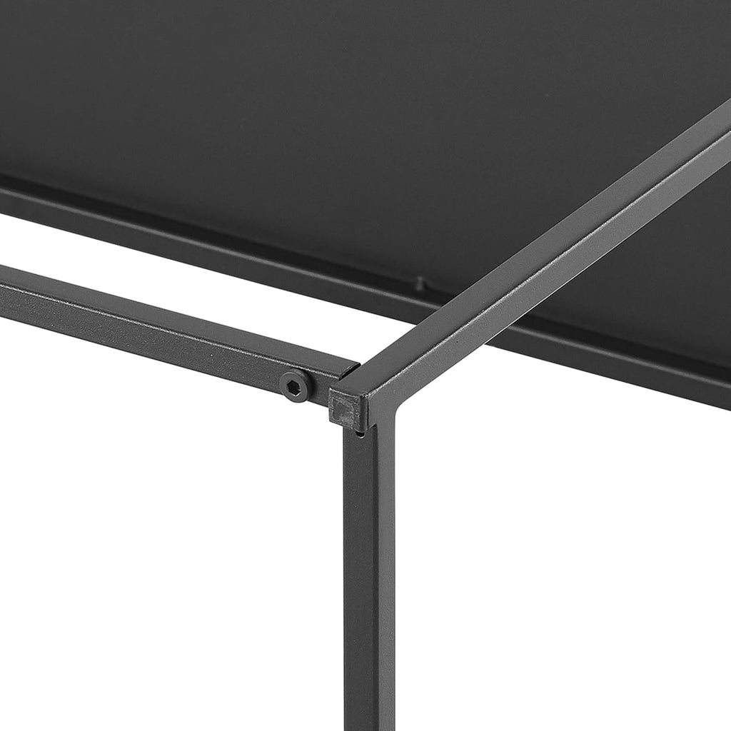 Crosley Furniture Braxton 3-Piece Living Room Table Set with Coffee and Side Tables, Matte Black