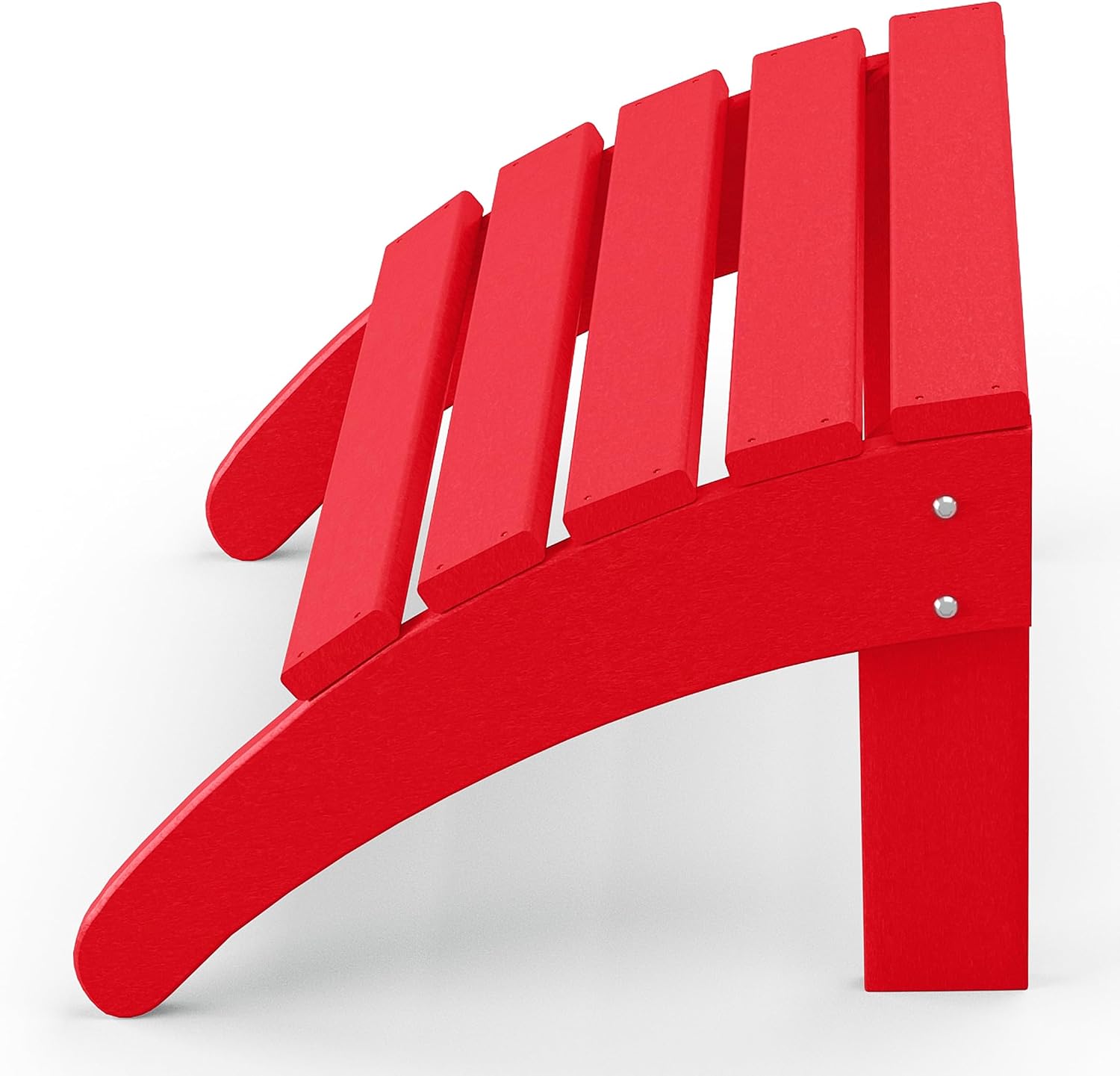 WestinTrends Outdoor Patio Adirondack Ottoman Foot Rest, All Weather Poly Lumber Foot Stool for Adirondack Chair, Widely Used for Outside Porch Pool Lawn Backyard, Red