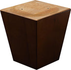 Legs for Furniture, Sofa Ottoman and Chair 4" Wood Feet Replacement, Set of 4 Square Tapered Pyramid Feet (Walnut)