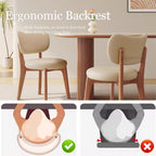 Solid Wood Dining Chairs Set of 2,Mid Century Modern Dining Chairs with Curved Backrest & Wood Frame,Upholstered Dining Room Chairs for Kitchen, Living Room Light Walnut+Dark Khaki