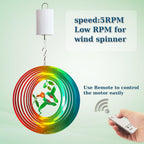 Fonmy Hanging Display Motor with Remote 5 RPM Low Speed for Wind Spinner Ornament Hanging Decor Wind Chimes Baby Crib Mobile Battery Operated Motor