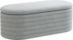 40 inch Upholstered Storage Ottoman Bench,Ready to go,Light Grey