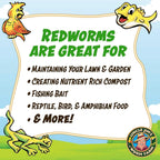 Uncle Jim's Worm Farm 1000 Count Red Wiggler Composting Worms Mix for Garden Soil or Fishing | Pack of Compost Worms Improves Soil Structure and Quality for Healthier Gardens