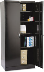 Tennsco 36 by 24 by 78-Inch Deluxe Steel Storage Cabinet with 4 Adjustable Shelves, Black