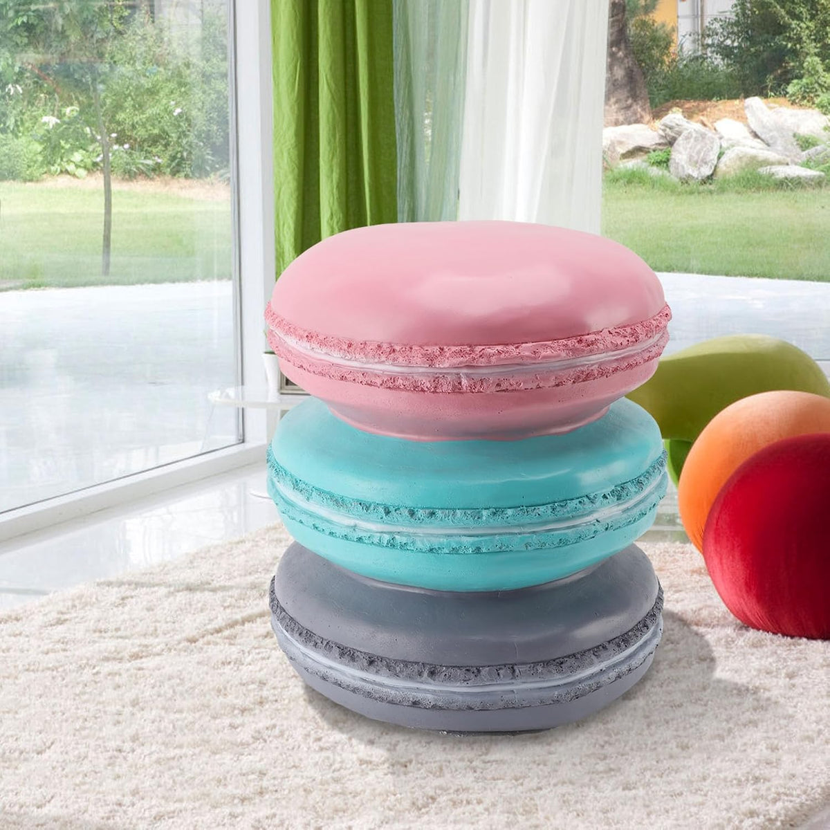 Generic Fun Food Shoe Stool, Cute Food Shoe Stool, Durable Material, Compact Design, Ergonomic Seat, Unique Home Decoration, Suitable for Living Room