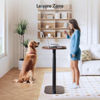 FLEXISPOT Adjustable C Table, Snack Side End Table Sofa Couch Bedside Table Laptop Cart TV Tray Night Stand for Small Space Side Table(23.6" W x 13.8" D,Rustic Brown)