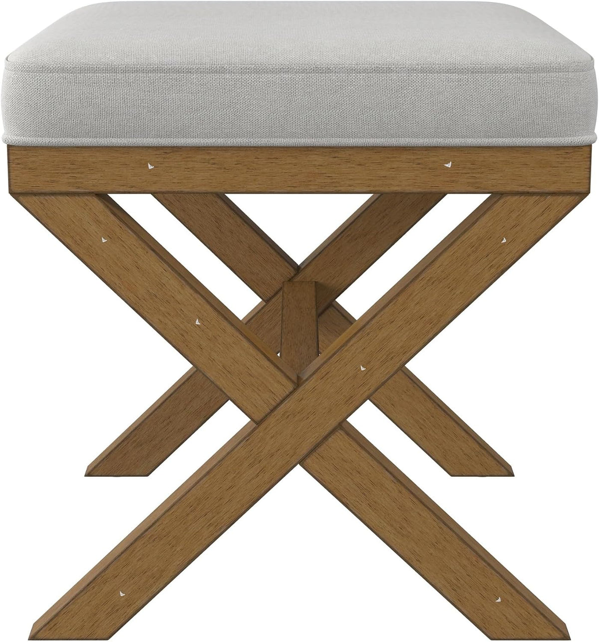 Hillsdale Somerset Backless Wood Vanity Stool for Makeup Room or Bathroom, Dark Driftwood