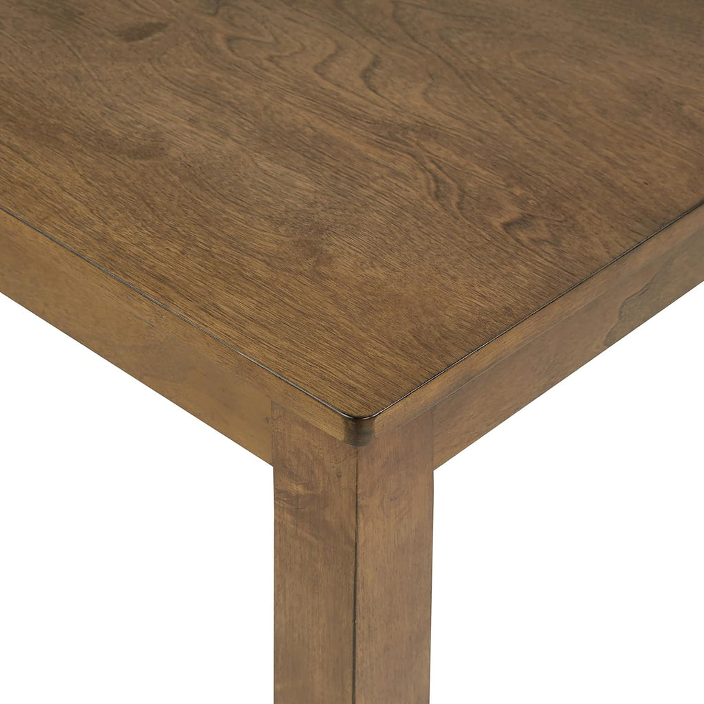LUMISOL 34.5” Square Dining Table, Wood Kitchen Table for 4 People, Farmhouse Counter Height Table for Kitchen, Dining Room, Oak