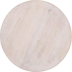 SAFAVIEH Home Collection - Xavier White Washed Solid Wood Accent Table, Sculptural Round Side Table, Fully Assembled (ACC3262A)