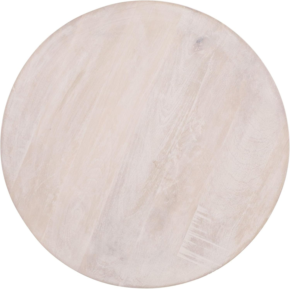 SAFAVIEH Home Collection - Xavier White Washed Solid Wood Accent Table, Sculptural Round Side Table, Fully Assembled (ACC3262A)