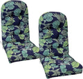 Floral Outdoor Adirondack Chair Cushions for Patio Furniture Waterproof Tufted High Back Chair Cushion with Ties for Indoor Patio Backyard 47"*19.68"*3.9" Navy Floral