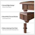 HULALA HOME 60" Farmhouse Solid Wood Dining Room Table for 6 with Drawers, Traditional Kitchen Wooden Table with Spindle Legs, Walnut