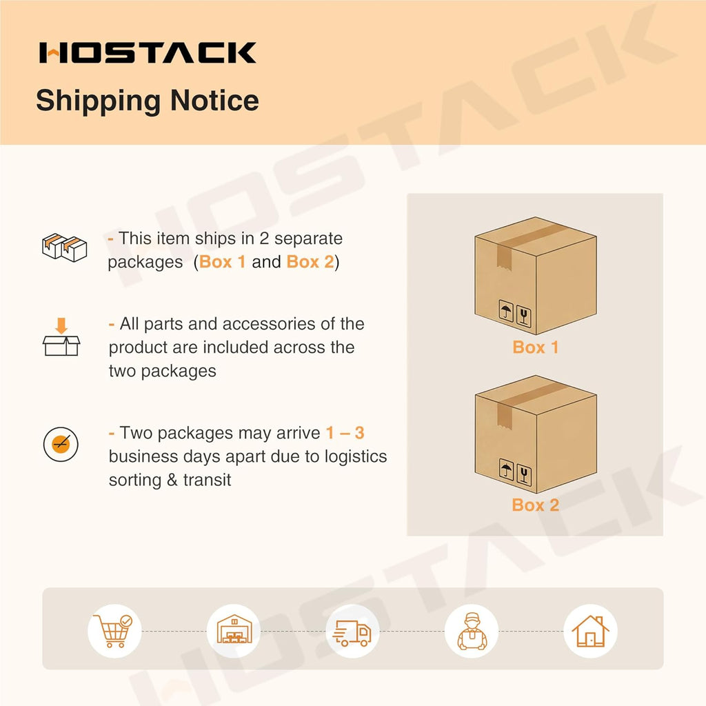 HOSTACK 55" W Pantry Cabinet, 71" Tall Kitchen Hutch Storage Cabinet, Black | Farmhouse Hutch Cabinet with 2 Independant Countertops, 4 Large Storage Cabinets with Shelves / Accent Doors for Dining Room