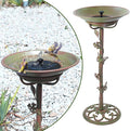 28.5" H Solar Bird Bath for Outside,Solar Fountain and Cast Iron Bird Bath,Metal Bird Baths Bubbler,Birdbaths for Outdoors,for Garden Outdoor Decoration
