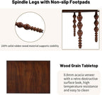 LKTART Wood End Table, Vintage Narrow Sofa Side Table with Storage Drawer, Bedside Table with Turned Wood Spindle Legs for Living Room Bedroom Small Space Home Office, No-Tools Assembly(Walnut)