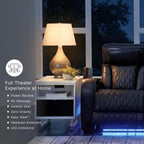 Signature Design by Ashley Boyington Power Reclining Loveseat with Console | A combination of leather and faux leather, Zero-gravity power recline, Air massage system and heat, USB storage console