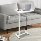 Modern Overbed Table, C-Shape Bedside Standing Desk Laptop Table Sofa Chair Side Table Adjustable Height Tray Table for Home Office