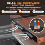 Wind Guards for Blackstone 17“ Griddle Accessories Fit for Blackstone Griddle Grill, MeWeBlue 5019 Magnetic Stainless Steel Wind Screens Protect Flame Hold Heat, Compatible with Hood, Black