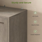 Itaar Narrow Kitchen Pantry Cabinet with 3 Door Shelves & 3 Drawer, Grey | Slim for Small Place, Adjustable Shelf, 71" Freestanding Linen Storage for Living Room, Kitchen, Bathroom