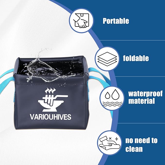 Collapsible Water Bucket for Grill Brush Heads, Durable Dunk Tank for Stainless-Steel Grates and Steam Grills,Ideal Gift for Dads(Bucket Only, No Brush Included)
